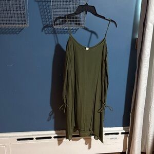 Elegant Olive Green Dress